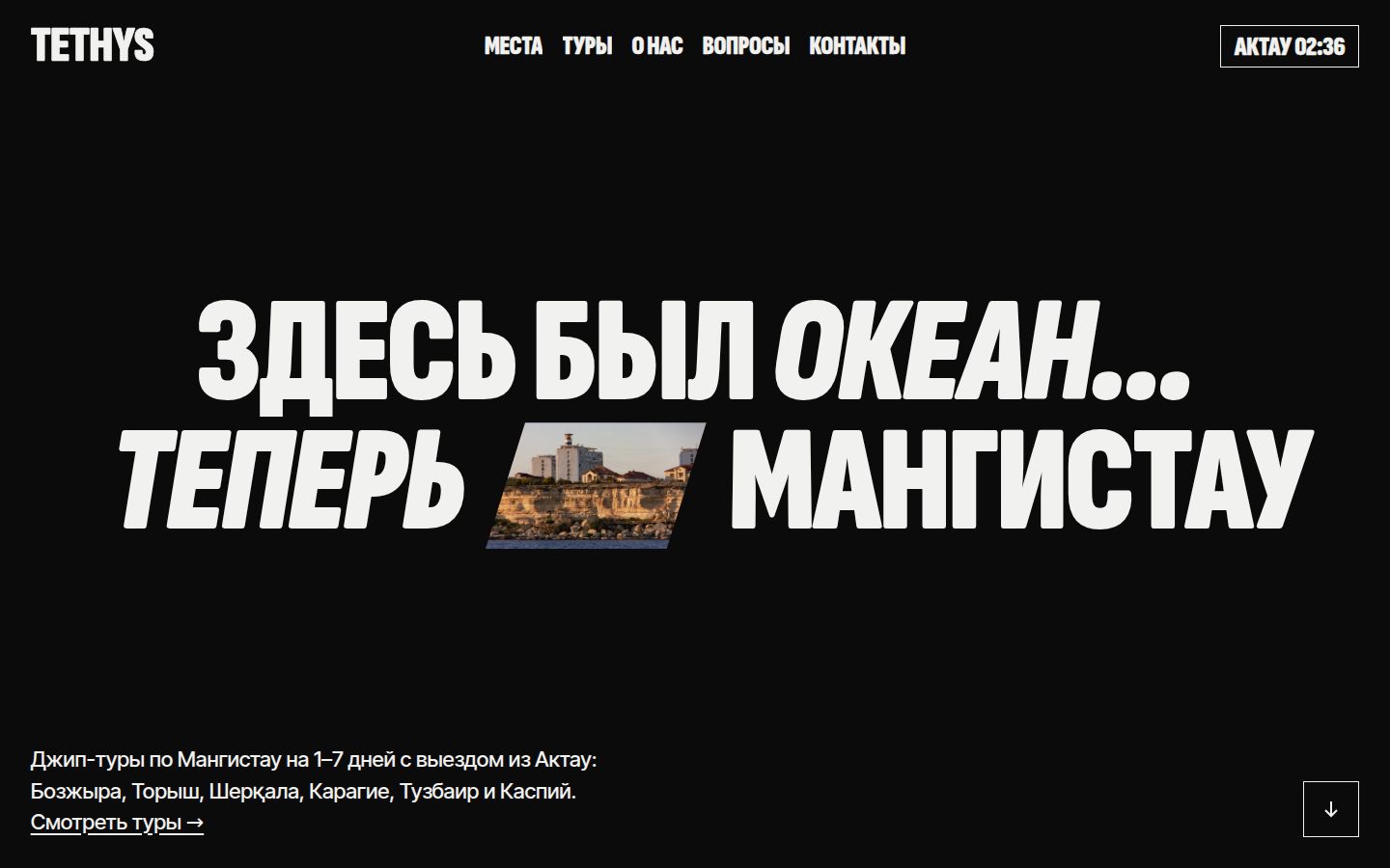 TETHYS — первый экран